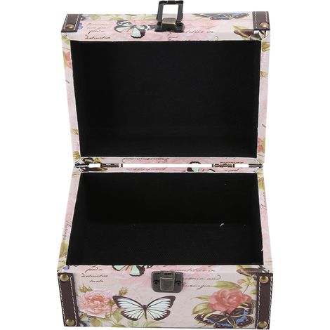 Boîte à bijoux en bois PU portable avec compartiments pour colliers et boucles d'oreilles (1/5)