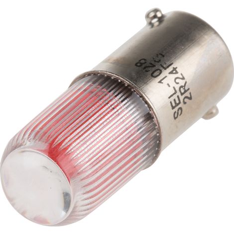 Voyant à LED Rouge, culot BA9S, 24V c.c. ( Prix pour 1 )
