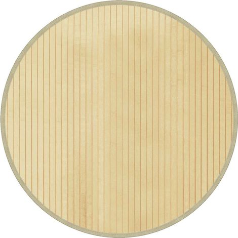 Tapis rond naturel clair 60 cm bambou (1/5)