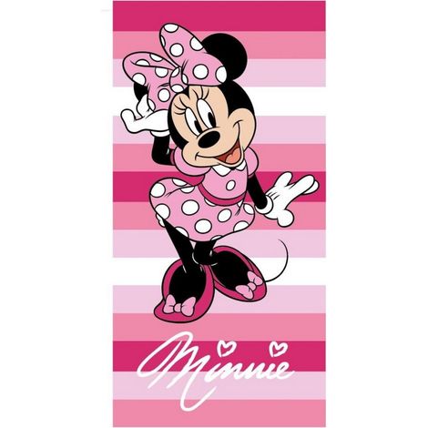 Serviette de plage - Minnie Joyeuse - 70x140 cm (1/2)