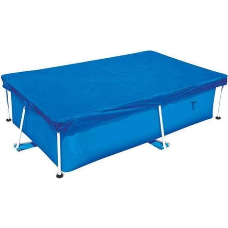 BRAVIX Bâche de piscine, rectangulaire, résistante aux UV, anti-poussière, produits de piscine, bleu - 220 x 150 cm