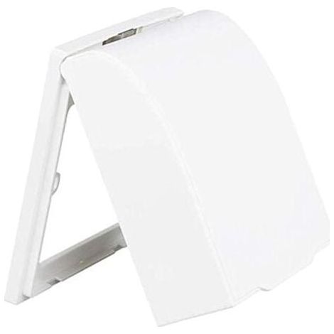 ZVD - Caja impermeable de plástico para interruptor de pared, timbre, tapa abatible para el hogar (blanca) (1/4)