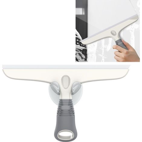 Raclette multi usages en pour vitres portes de douche pare brise voiture brosse à avec crochet ventouse Silicone (1/5)