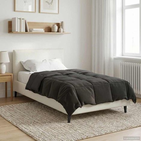 Sommerdecke Gesteppt Anthrazit 135 x 200 cm Mikrofaser