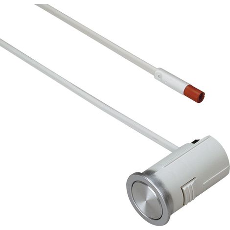 ELEKTRA Druckschalter 230 V, 1-polig, mit 1000 mm Anschlussleitung, vernickelt