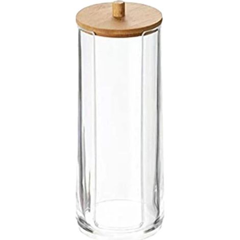 Boîte de Rangement en Acrylique, Couvercle en Bambou, Organisateur Polyvalent, B (1/2)