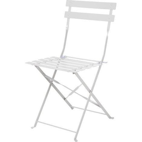 Chaise de terrasse en acier gris - Lot de 2 (1/2)