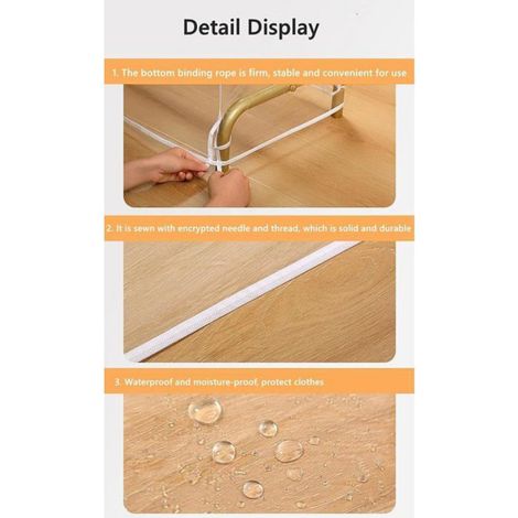 Housse de protection pour vêtements - - Transparent - PEVA haute résistance - Imperméable - Antistatique (1/4)