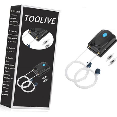 Mini 5W Pompe Air Aquarium, Bulleur Aquarium Silencieux, Oxygène Aérateur Pompe pour Petit Aquarium , avec Tuyau Air, Pierre Air et Clapet Anti-Retour (1/5)