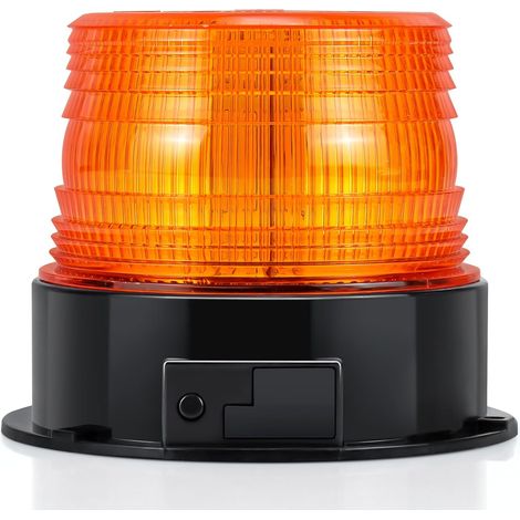 Appow Gyrophare Orange LED, Phare d'Avertissement Clignotant magnétique pour véhicule avec Prise Allume-Cigare 12 V-80 V - sans Fil Ambre