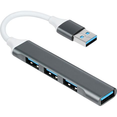 CCYKXA 4 Port USB 3.0 Hub, Ultra Slim USB Data Hub, USB 3.0 Extension Cable High Speed Data Transfer for MacBook, USB Flash Drives, Notebook PC, Laptop, External Hard Drives, etc.