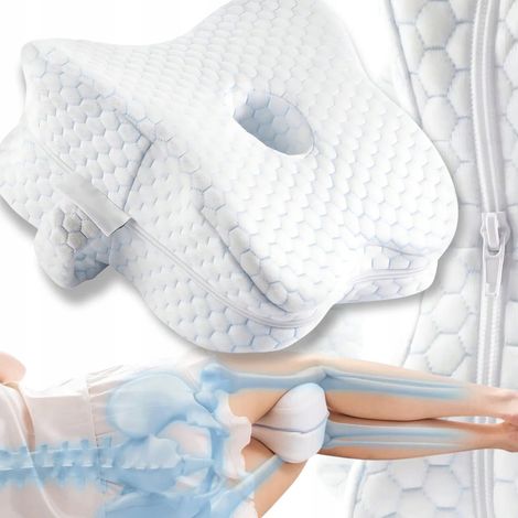 CUSCINO DORMIRE CUNEO FRA LE GINOCCHIA COPRI GAMBE ORTOPEDICO SEPARATORE (1/5)