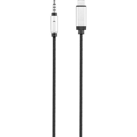 Câble de raccordement Renkforce RF-3432030 USB / Jack audio [1x USB-C® mâle - 1x Jack mâle 3.5 mm] 1.20 m noir connecteur aluminium D987931 (1/5)