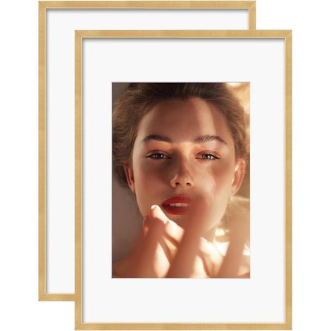 Aluminum A3 Picture Frame Display with Mats for A4/A3, Plexiglass, Tabletop/Wall (1/5)