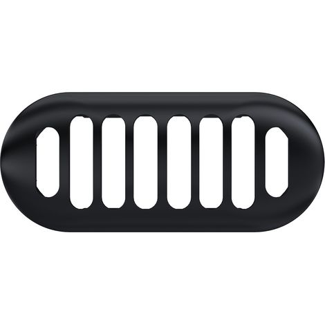 Old London Chancery Matt Black Overflow Cover - OVFL02R (1/2)