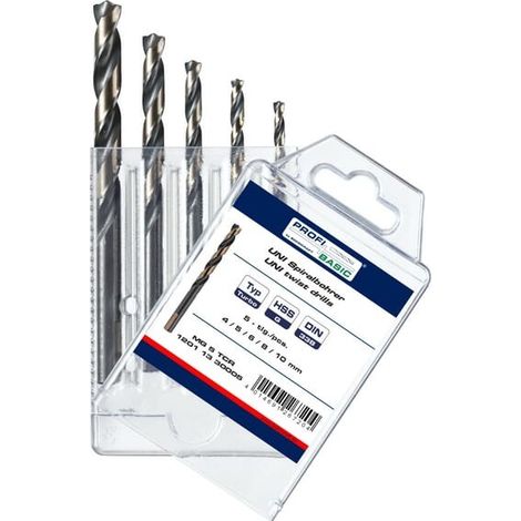 DIN 338 LN Jeu de perceuses à gauche HSS-G, Multi-Pack // 4-5-6-8-10/5-pcs. Engins de forage 11291330005 (1/5)