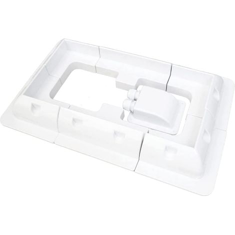 7 pièces Support de montage en ABS pour panneau solaire, sans perçage, pour camping-cars, camping-cars, toits, blanc (1/5)