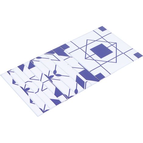 Lot de 10 stickers muraux adhésifs imperméables à motif géométrique, à poser soi-même, 15 x 15 cm (1/5)