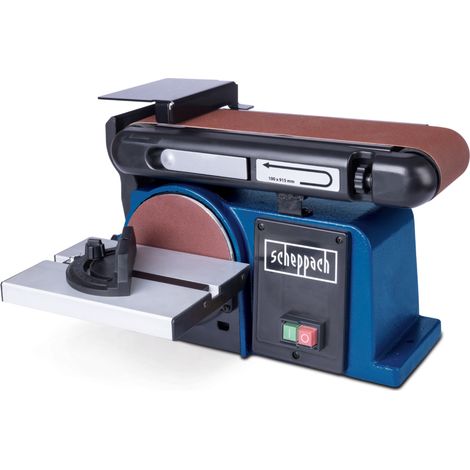 Scheppach Ponceuse à bande BTS800 – 230 V – 370 W – Plateau de ponçage 150 mm – Longueur de bande 715 mm – Largeur de bande 100 mm