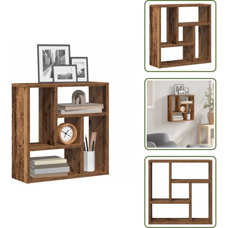 vidaXL Étagère murale vieux bois 45x16x45 cm bois d'ingénierie (1/5)