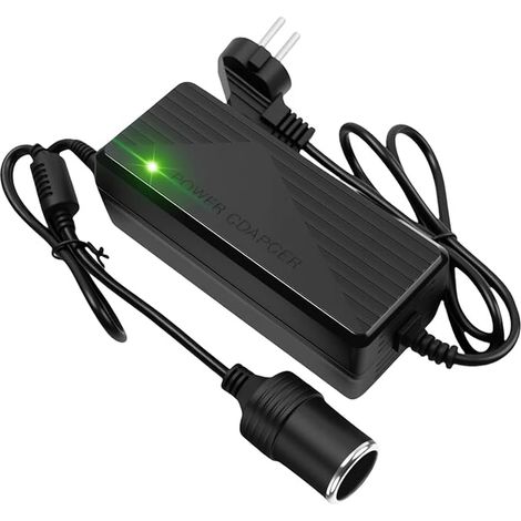Convertisseur de Tension 230V vers 12V – Adaptateur Secteur 180W 15A avec Prise Allume-Cigare, Transformateur AC DC pour Aspirateur Voiture, Compresseur, Mini Frigo, Accessoires Auto (1/4)
