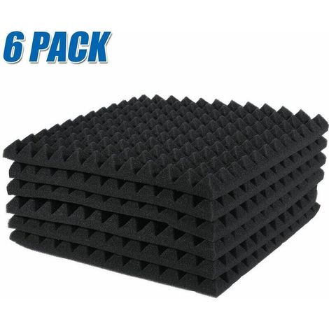 6 pieces 30 x 30 x 2.5 cm acoustic foam panels soundproofing absorption foam sponge Studio KTV soundproofing foam corner tiles (1/5)