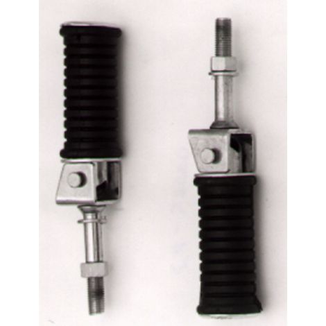 Juego de reposapiés universales para pasajero Emgo, 2 unidades (tornillo de 10 mm con tuerca) (Kawasaki)