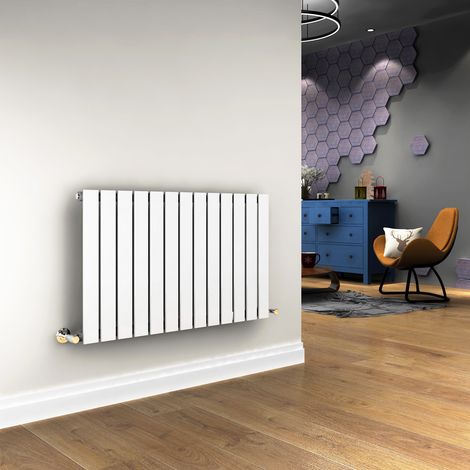 ELEGANT 600 x 988mm White Designer Radiator Horizontal Flat Panel Single Panel Rad