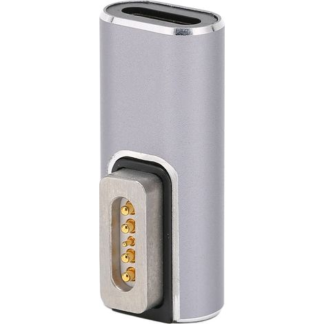 Adaptateur USB-C vers magnétique avec embout en L et interface de charge rapide par ventouse PD pour ordinateur portable OS X (1/5)
