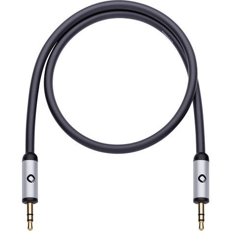 Câble audio Oehlbach 60011 [1x Jack mâle 3.5 mm - 1x Jack mâle 3.5 mm] 0.50 m noir contacts dorés (1/5)