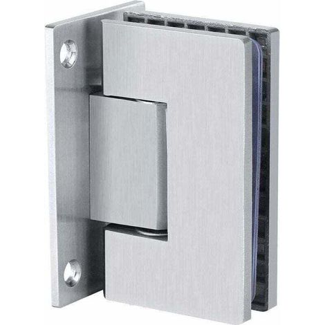Charnière Pince de Porte Verre 90º Support Mural sans Cadre Clip pour Porte de Douche en Verre 8-10mm avec vis Accessoire (1/3)
