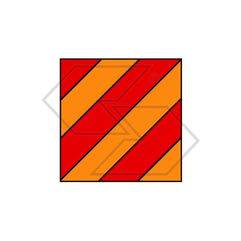 Pannello quadrato retroriflettente 423 x 423 mm per attrezzatura agricola A08902