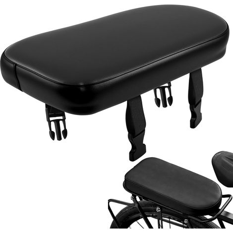 Coussin Porte Bagage Velo 30x14,5x4 cm Coussin De Siège Arrière de Vélo Cuir PU, Très éLastique, Souple et Confortable, Vélo de Montagne à L'Arrière D'Assise Imperméable et Antichoc, Noir (1/5)