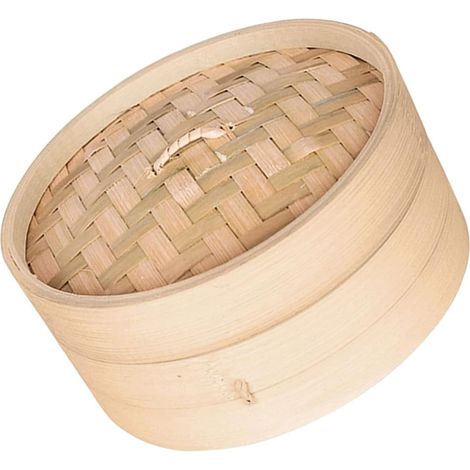 Panier vapeur de 22 cm avec couvercle, ustensile de cuisson multifonction pour raviolis, brioches, légumes et cuisine asiatique (1/5)