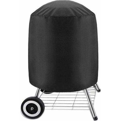 Housse pour Barbecues Charbon, Bâche Imperméable pour Barbecue Grill Exteri, Housse Barbecue Rond Noir (24 x 28.5inches) (1/5)