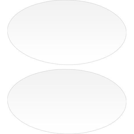 Autocollants Miroirs Adhésifs Ovale 27X17 Cm Stickers Muraux Décoratifs pour Chambre Salle De Bain Salon Miroir Auto-Adhésif en Acrylique Lot De 2 (1/5)