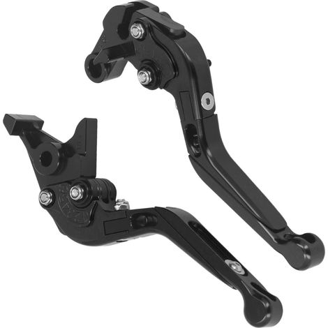 Levier d'embrayage pliable pour moto, mécanisme de verrouillage réglable et fiable, en alliage d'aluminium CNC 6061, pour CBR650F CB650F R, noir (1/5)