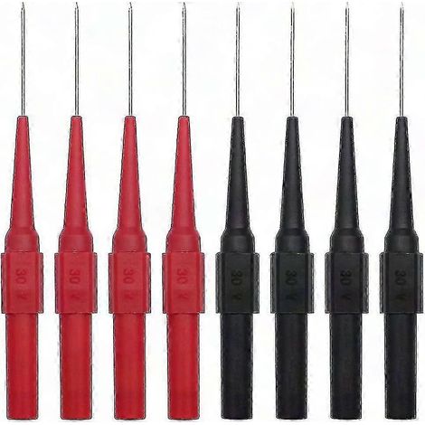 Pointes de test Multimètre Aiguilles Cuivre Sondes de Précision Câbles de Mesure pour Diagnostic Auto Industrie Connectique Télécom Équipement Électrique Lot de 2 (1/5)