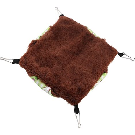Hamac Doux Double Couche pour Petits Animaux - Couverture Lit Suspendu 35x35 cm (1/5)