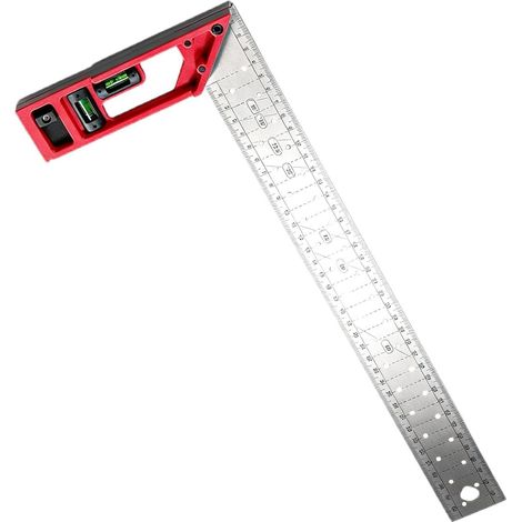 Équerre pour charpentier Règle à angle droit multifonction Équerre à 90 degrés pour menuisier pour armoires, placards, penderies, chaises, tables, projets de construction et (1/5)