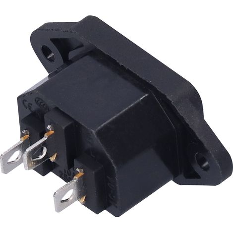 10 Stück Stecker-Netzbuchse, 3-adrig, Kupfer, Chassis-Montage, Industrieanschluss, AC 250 V, 10 A (1/5)
