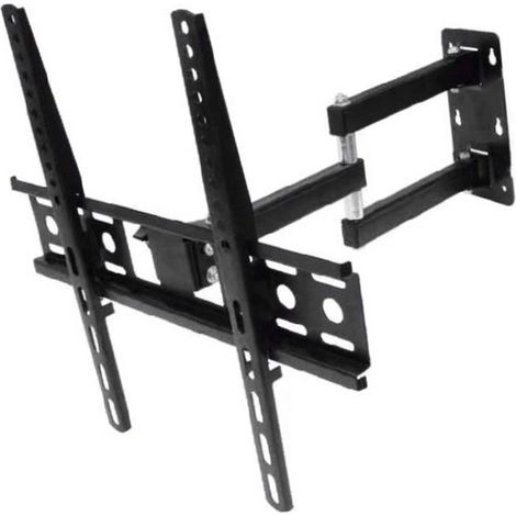 Wandhalterung aus Eisen, schwenk- und teleskopierbar, platzsparend, robust. (1/5)