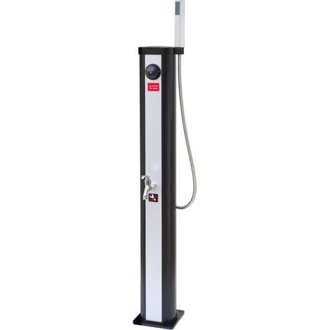 Ducha solar exterior Ubbink Solaris ELITE - Depósito 18L - Mezclador y ducha - Ø15 x H118 cm (1/5)
