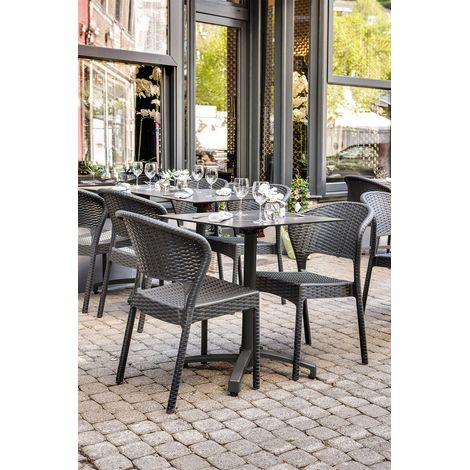 Chaise de bistrot empilable pour terrasse en polypropylène David (1/5)