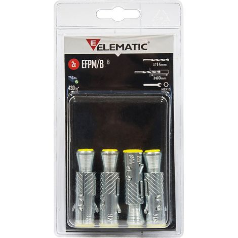 Elematic Blister Tassello Efpm B M10 Con Vite 2 Pz - 8 Cf (1/2)