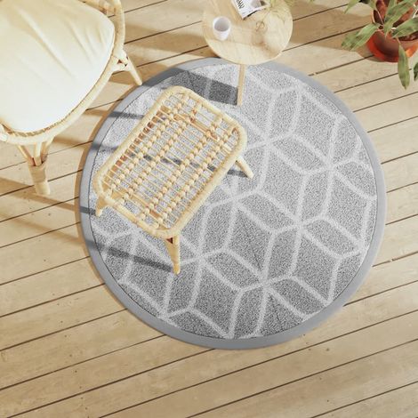 Outdoor-Teppich ARAKIL Grau Ø120 cm PP