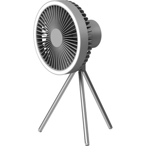 Ventilateur Trépied USB – 3 Vitesses – Batterie Externe – Veilleuse – Camping/Bureau – Polyvalent – Extérieur (1/5)
