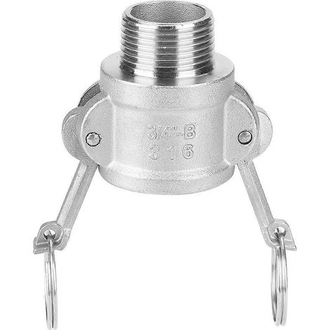 Edelstahl DN20 3/4" B Schmutzwasserpumpenadapter mit Camlock-Innengewinde und Außengewinde