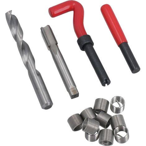 Convient pour le kit de réparation de filetage M14 x 1,5 mm / kit de 9 inserts filetés Helicoil pour filetage endommagé, kit de 15 inserts AN025 (1/4)