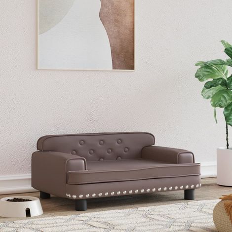 Canapé Lit pour chien. Sofa Marron 70 x 45 x 30 cm similicuir. Luxueux & Confortable (1/5)